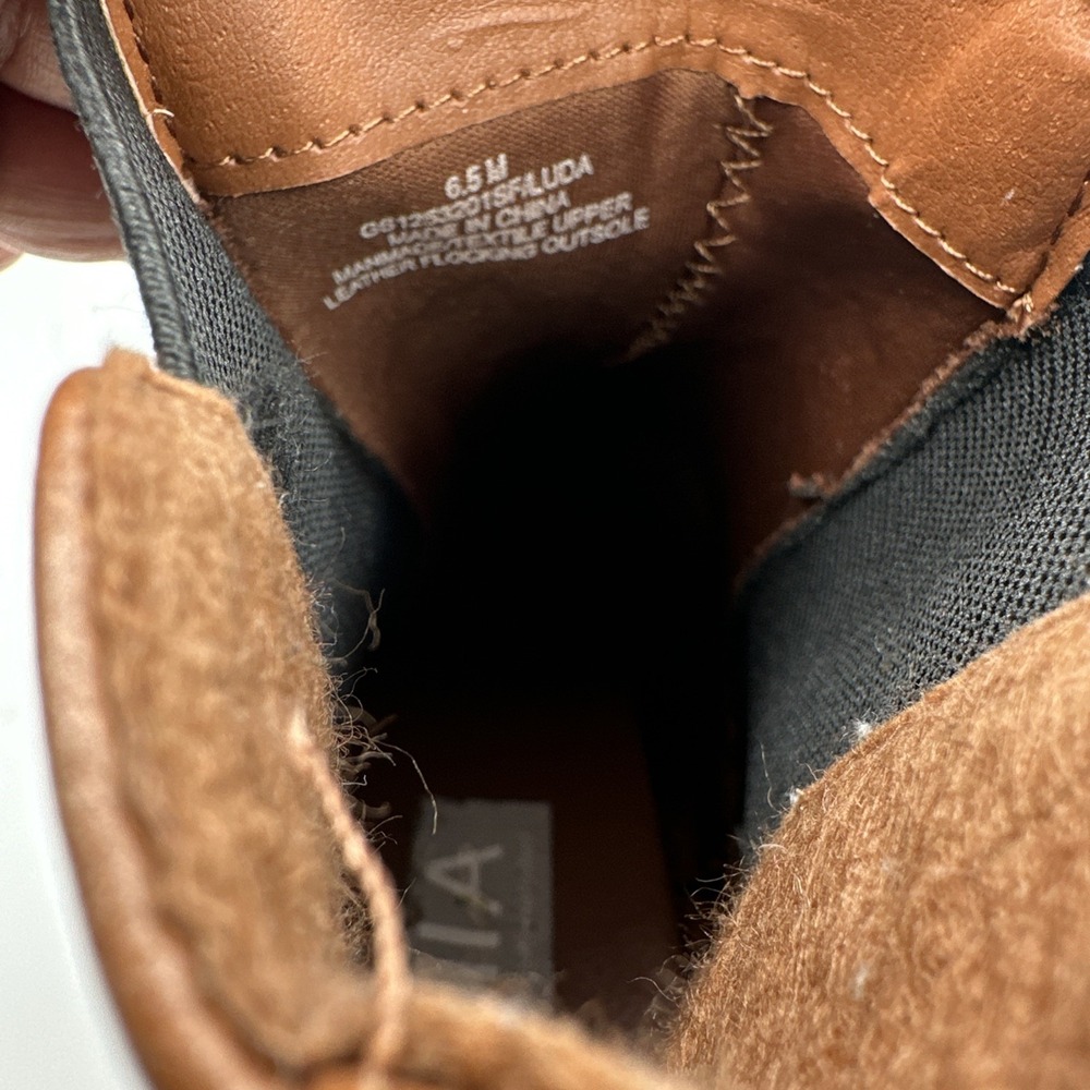 NWT MIA Burnap Heeled Chelsea Ankle Y2K Platform Boot Cognac Brown Leather 6.5 - Picture 6 of 8